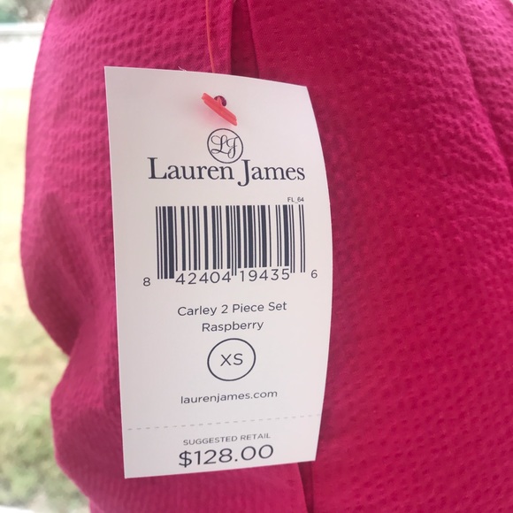 Lauren James The Carly Two Piece Set in Raspberry - Picture 3 of 6